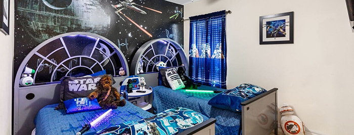 White Rose Villas vacation homes in Orlando Florida disney star wars themed rooms