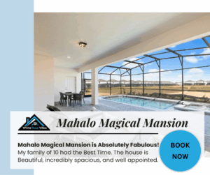 Another great review for the Mahalo Magical Mansion vacation rental home in Orlando Florida managed by White Rose Villas Orlando property management